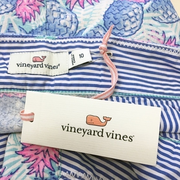 VINEYARD Vines Pineapple Catamaran Capri Pants Cropped Linen Cotton Blend - Picture 7 of 12